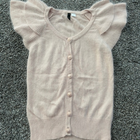 H&M- Y2K Preppy Ruffle Cardigan - Picture 2 of 5